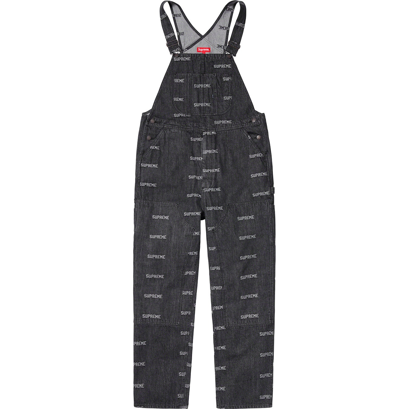 Logo Denim Overalls view 6